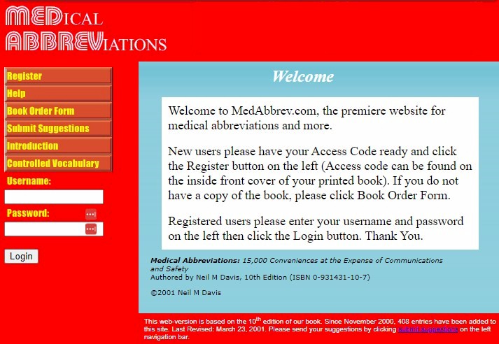 Original website screenshot